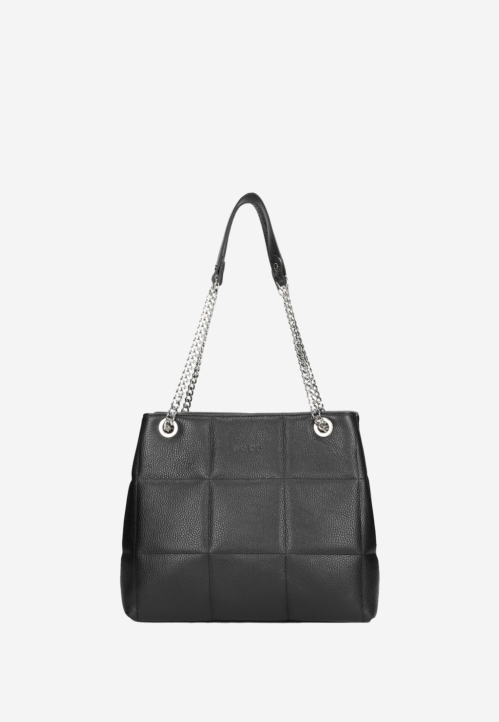 Čierna dámska kožená kabelka s reťazovými remienkami 80238-51 Widok 2