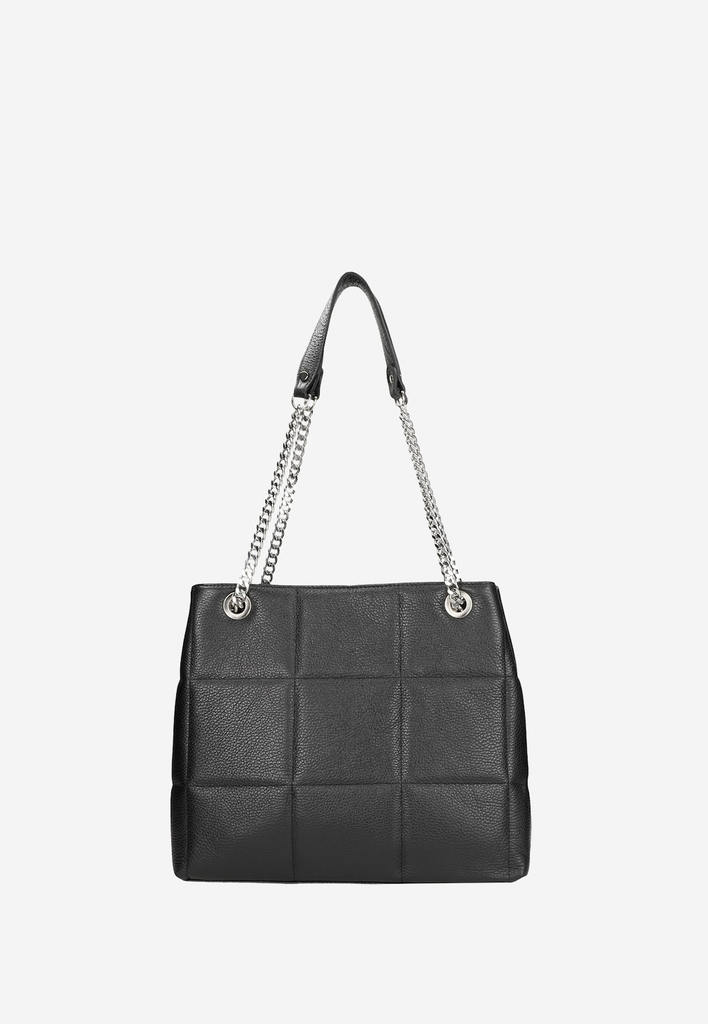 Čierna dámska kožená kabelka s reťazovými remienkami 80238-51 Widok 4