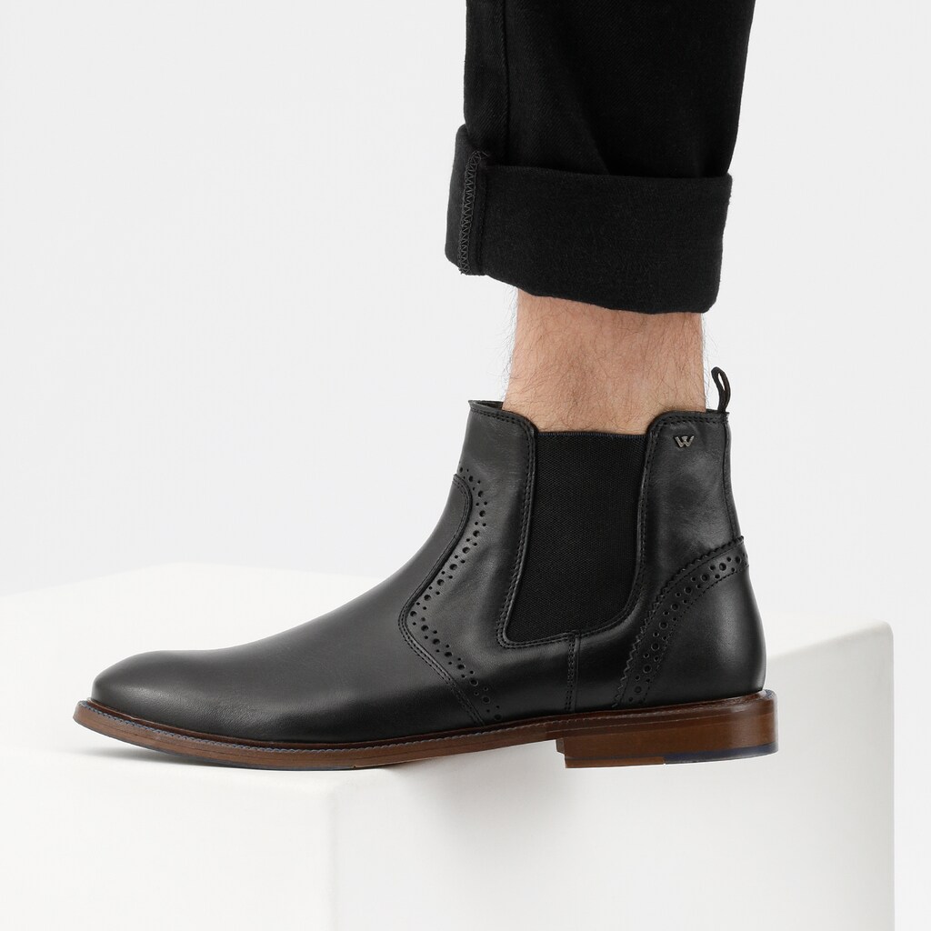 Czarne eleganckie sztyblety męskie ze zdobieniem 20010-51 Widok 7