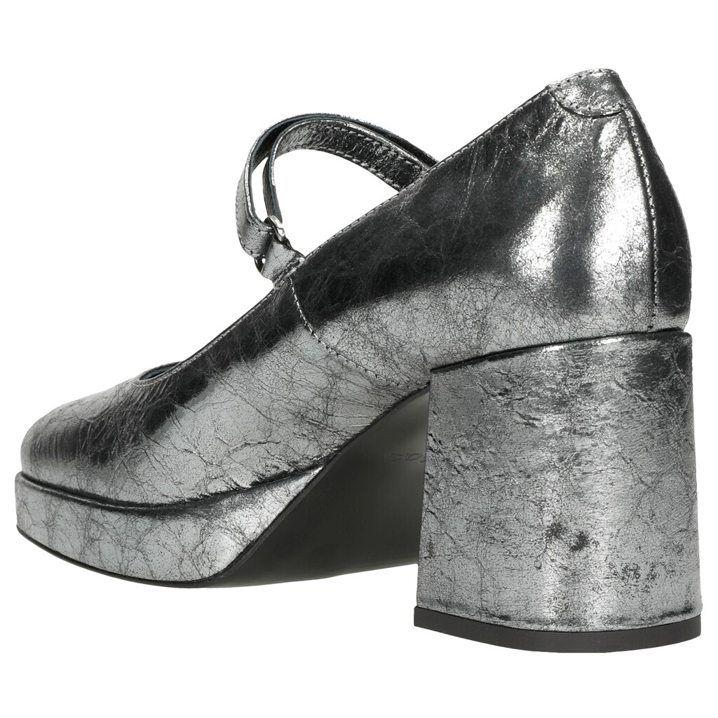 Extravagantné dámske lodičky z fóliovanej kože 35083-59 Widok 4