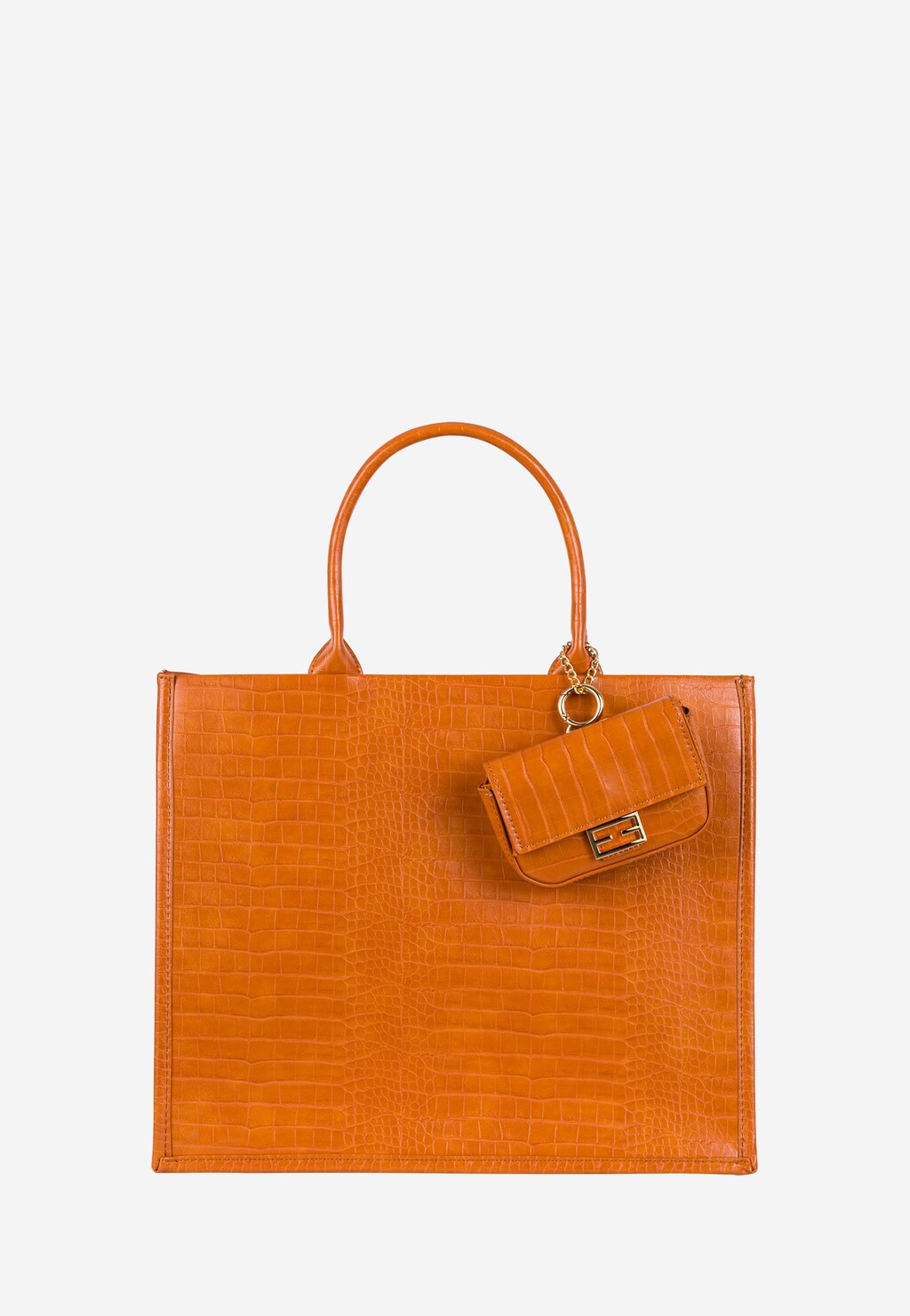 WJS duża jasnobrązowa torebka z tłoczeniem i z saszetką  WJS76074-53 Widok 1