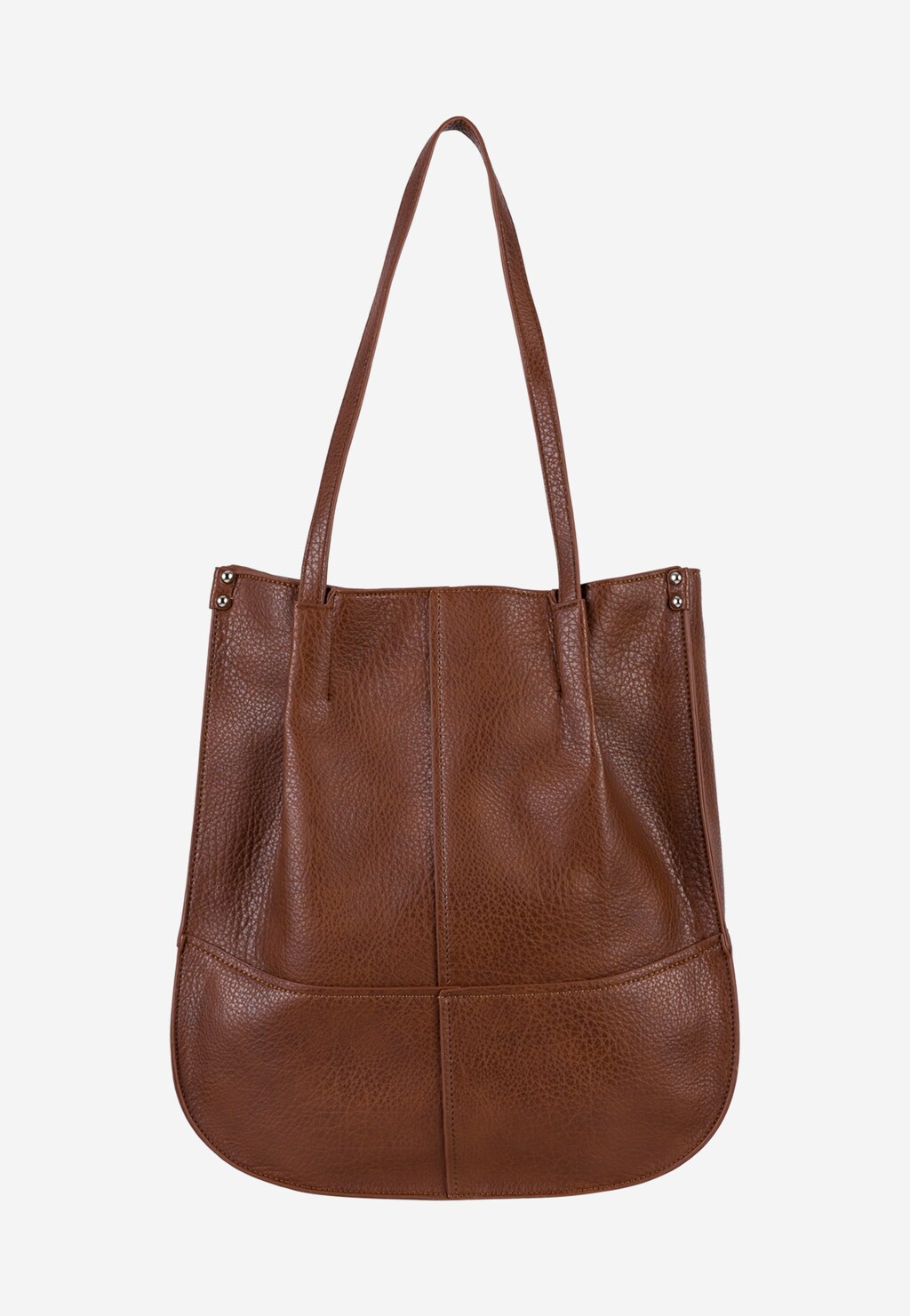 WJS brązowa torebka damska z materiałowym workiem w środku WJS76080-53 Widok 1