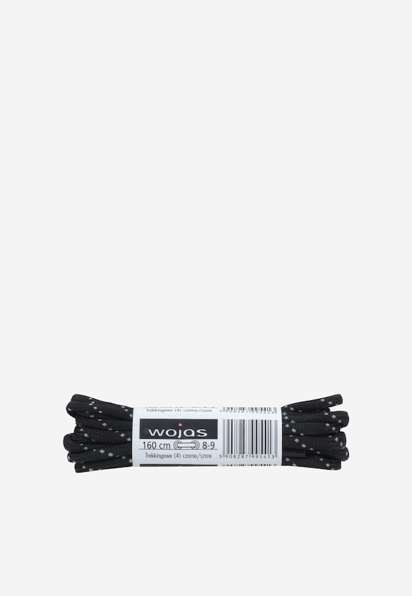 Black-gray trekking laces