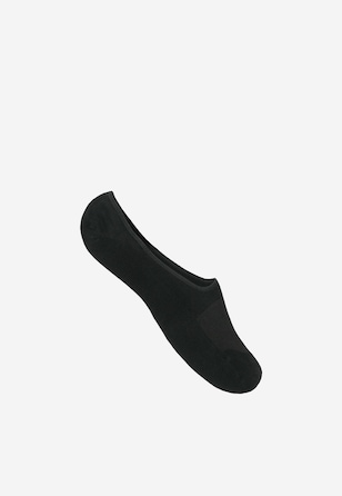 Czarne stopki bambusowe z silikonem na pięcie idealne do mokasynów