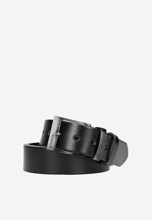 Kožený čierny pánsky opasok