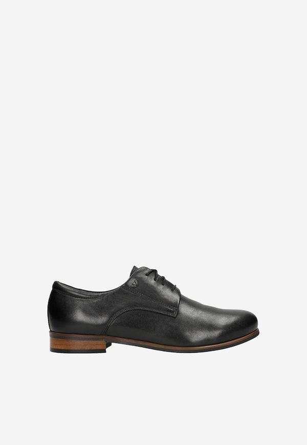 Klasické elegantní dámské polobotky z černé kůže
