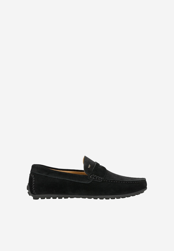 Czarne mokasyny męskie w stylu casual