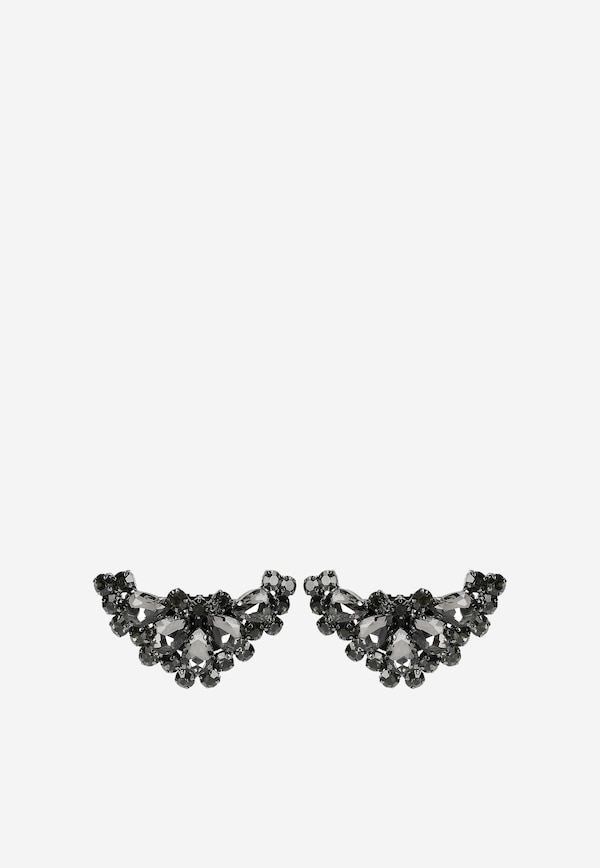 Decoratiuni negre  elegante pentru încălțăminte cu cristale