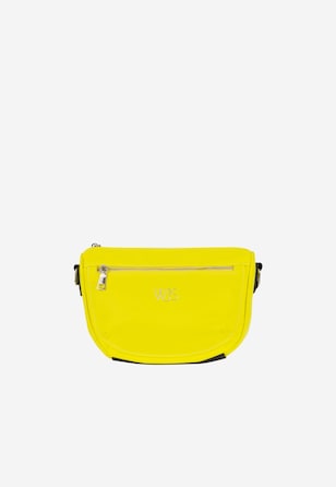WJS żółta torebka damska z czarnymi elementami