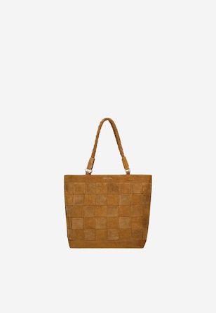 Veľká dámska kabelka z velúrovej kože na nákup aj do práce