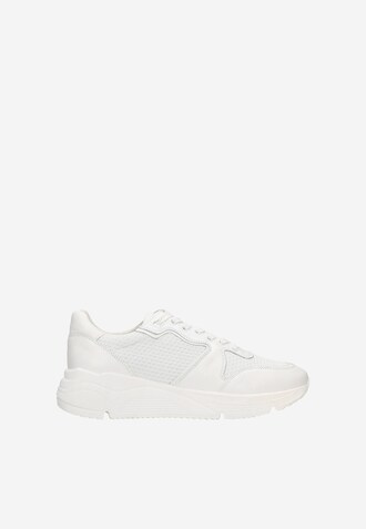 Białe sneakersy męskie z łączonych materiałów
