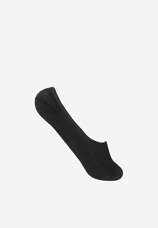 Černé bavlněné nízké ponožky se silikonem