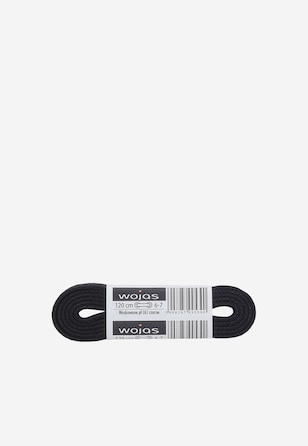 Czarne sznurowadła 120 cm bawełniane woskowane płaskie