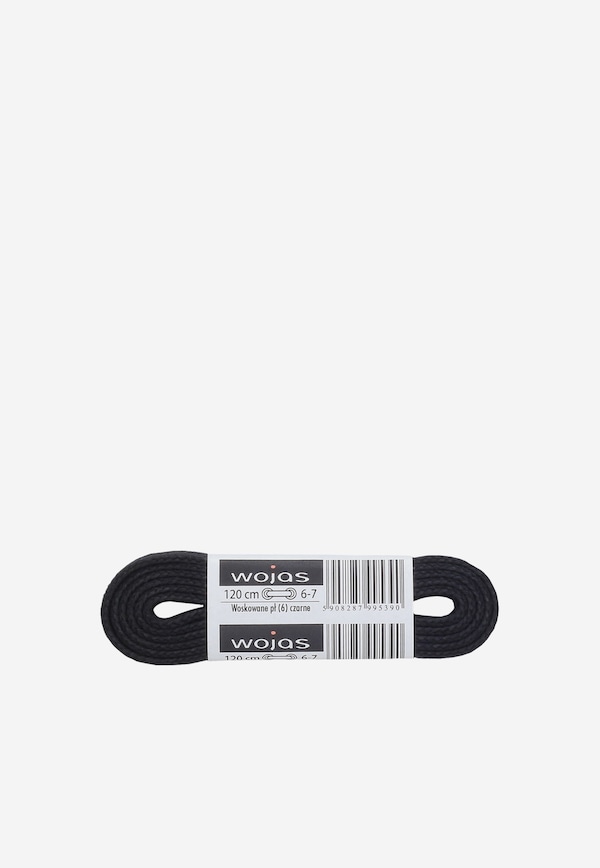 Flat black cotton waxed laces