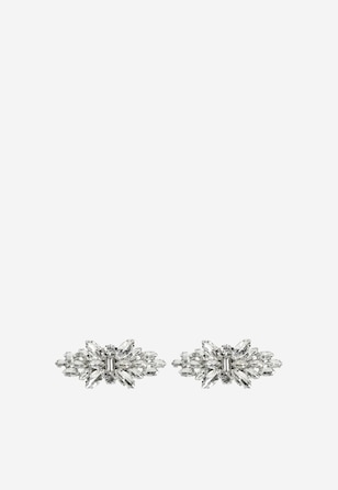 Luxusní stříbrné šperky na boty z kamínků