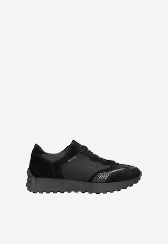 Czarne sneakersy damskie z łączonych materiałów
