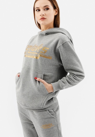 RELAKS popielata bluza damska z kapturem 