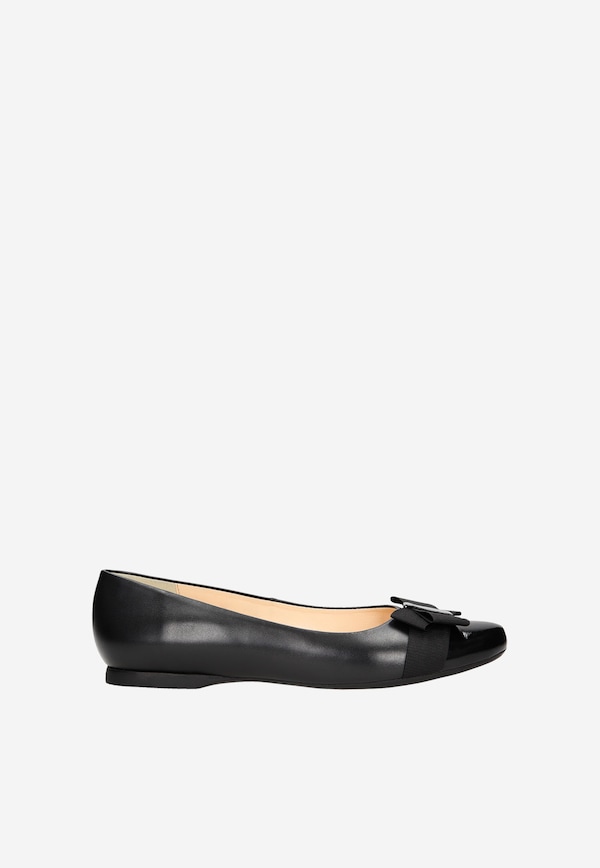Czarne eleganckie baleriny damskie