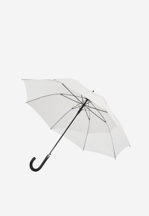 Długi parasol w kolorze białym