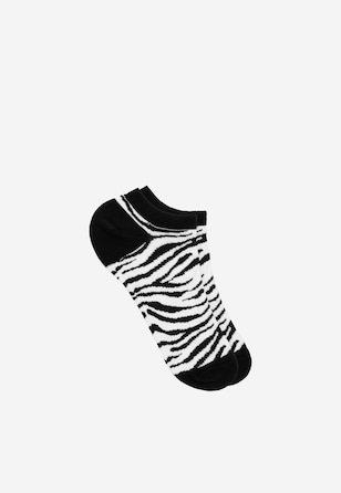 Skarpetki stopki w print z paskami zebry