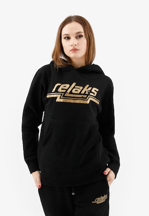Czarna bluza damska z kapturem RELAKS