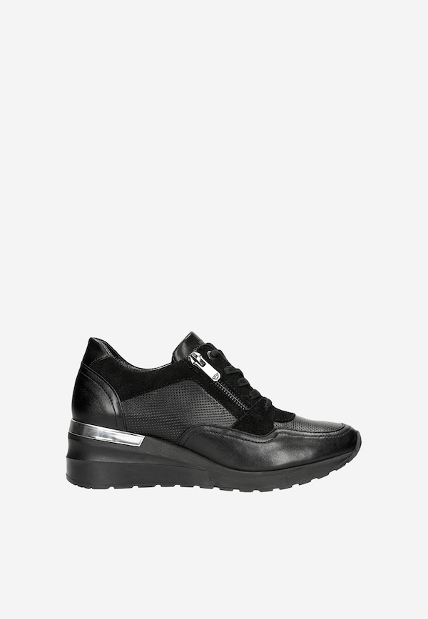 Originální dámské sneakers z kvalitní černé kůže