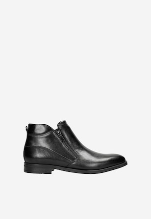 Elegantní pánská kotníková obuv z hladké kůže