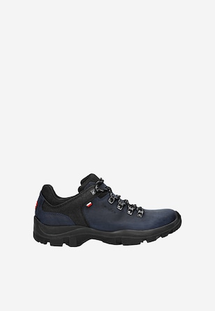 Pantofi trekking bleumarin-negri din tricotaj