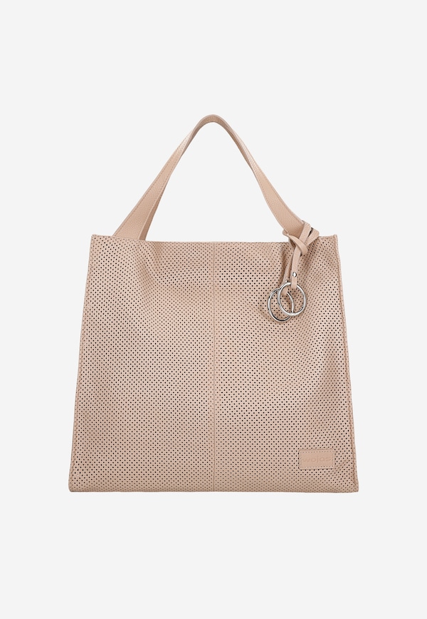 Svetloružová dámska kabelka typu shopper