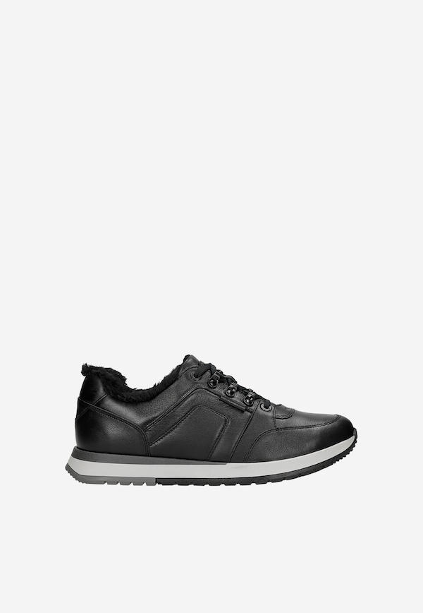 Sneakers îmblăniți din piele granulată bărbați