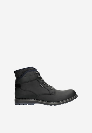 Ghete worker negre cu accente bleumarin bărbați