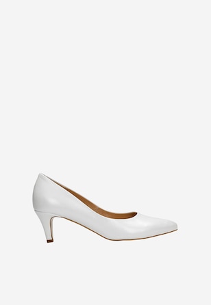 Bílé lodičky na nízkém podpatku