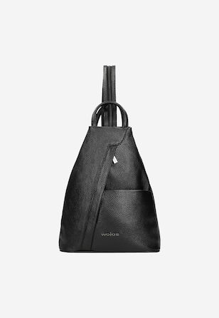 Rucsac negru din piele combinata