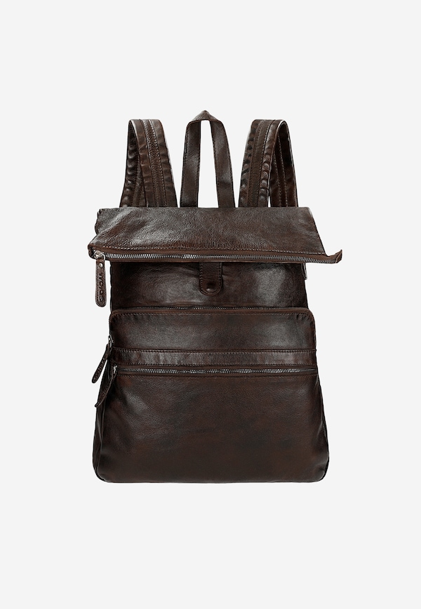 Dark brown urban backpack