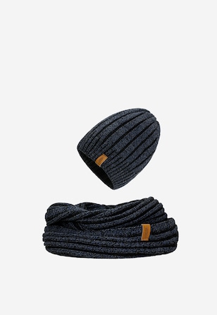 Granátová sada RELAKS - čepice + nákrčník