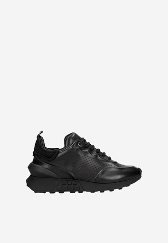 Czarne awangardowe sneakersy damskie