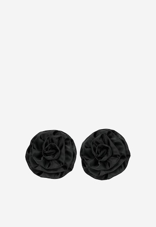 Trandafir negru - accesoriu detașabil pentru pantofi