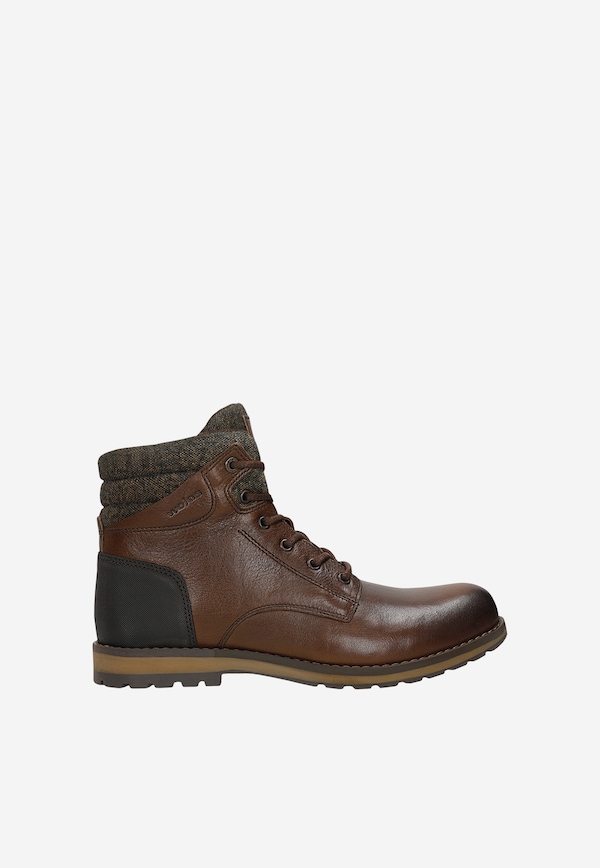 Men's brown insulated winter work boots