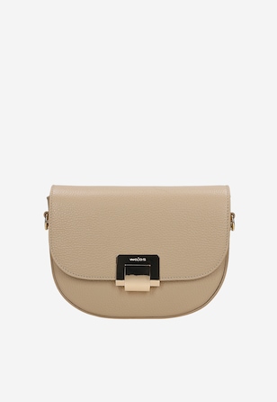 Beżowa półokrągła torebka damska