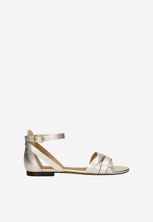 Sandale aurii cu talpa joasă 