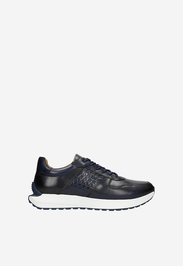 Sneakers bleumarin cu talpa albă