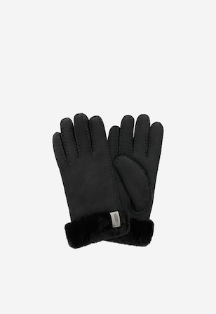 RELAKS černé rukavice s kožichem