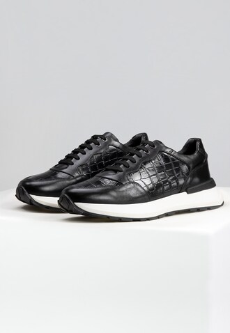 Czarne sneakersy męskie PREMIUM z tłoczeniem