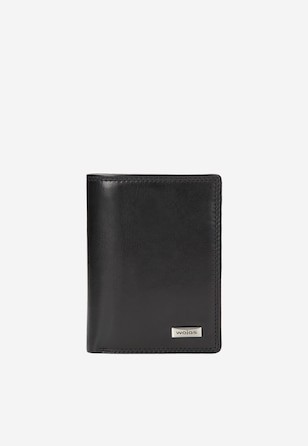 Funkcjonalny czarny portfel męski