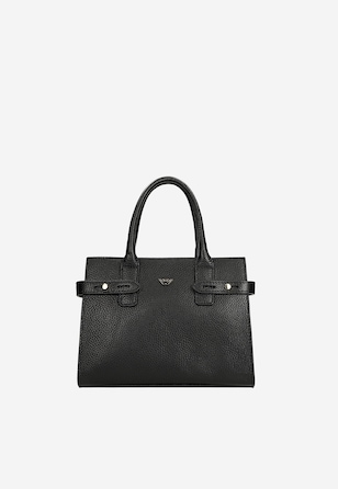 Čierna dámska kabelka typu kufrík