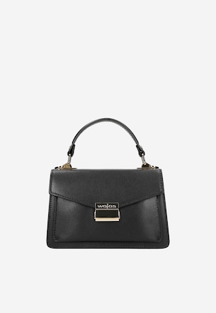 Černá dámská kabelka z hladké kůže