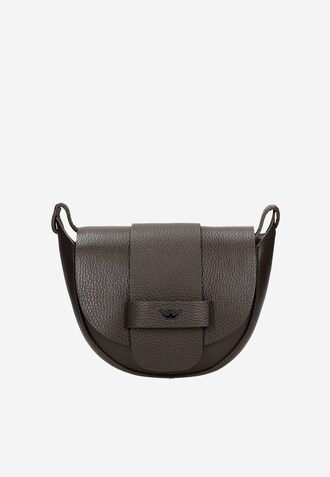 Skórzana ciemnobrązowa torebka saddle bag