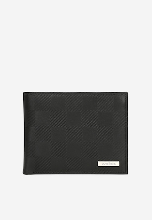 Čierna pánska peňaženka s jemným vzorom
