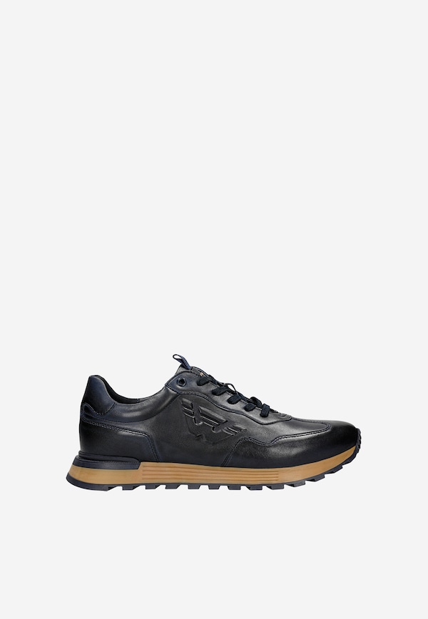 Sneakers bleumarin cu logo  bărbați