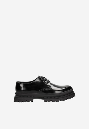 Pantofi oxford din piele naturală negri bărbați